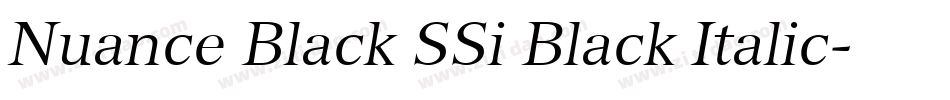 Nuance Black SSi Black Italic字体转换